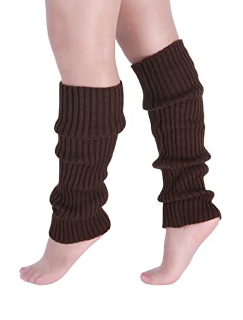 Milumia Women's 1 Pair Ribbed Knit Leg Warmers 80s Boot Long Socks