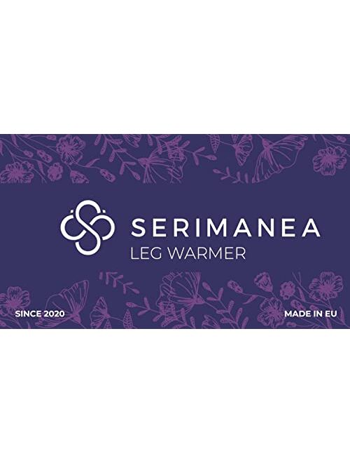 SERIMANEA Wool Leg Warmers for Women and Girls, Calf Cuffs In Braid Pattern for Indoor/Outdoor, Circumference 11"-13.4"