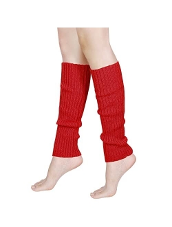 SATINIOR 80's Women Knit Leg Warmers Crochet Ribbed Leg Socks for Party Accessories