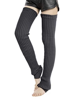 Leotruny Women's Winter Thick Knit Extra Long Thigh High Leg Warmers