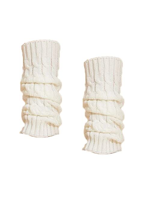 F.C. Fashion Culture Women's Cable Knit Ribbed Leg Warmers Boot Toppers