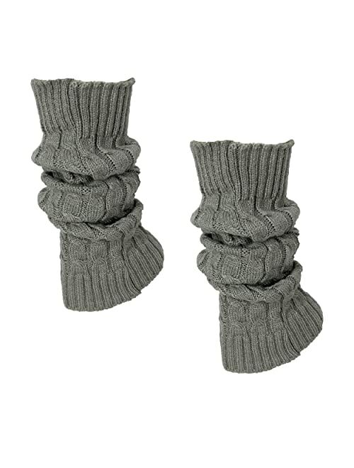 F.C. Fashion Culture Women's Cable Knit Ribbed Leg Warmers Boot Toppers