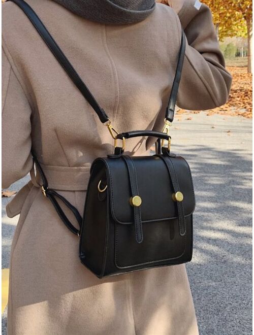 Shein Mini Minimalist Flap Backpack