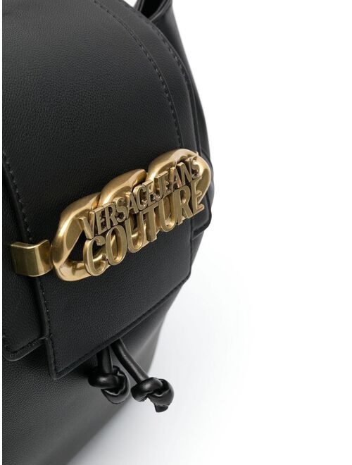 Versace Jeans Couture logo-plaque faux leather backpack