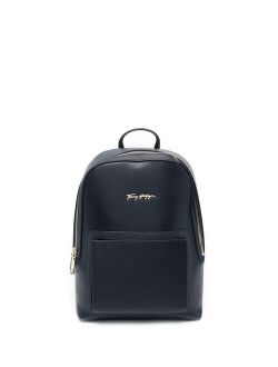 Iconic logo-plaque backpack