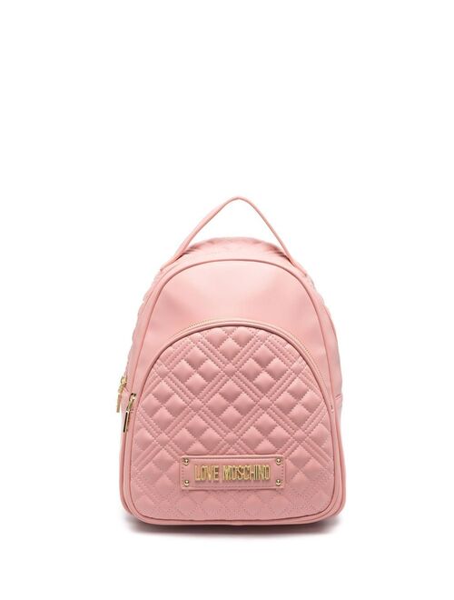 Love Moschino logo-plaque quilted backpack