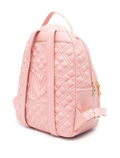 Love Moschino logo-plaque quilted backpack