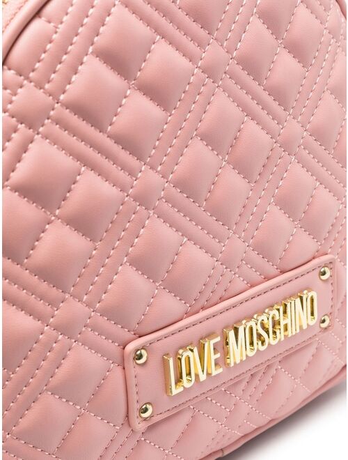 Love Moschino logo-plaque quilted backpack