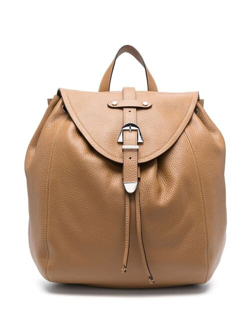 Coccinelle grained buckle-fastening backpack