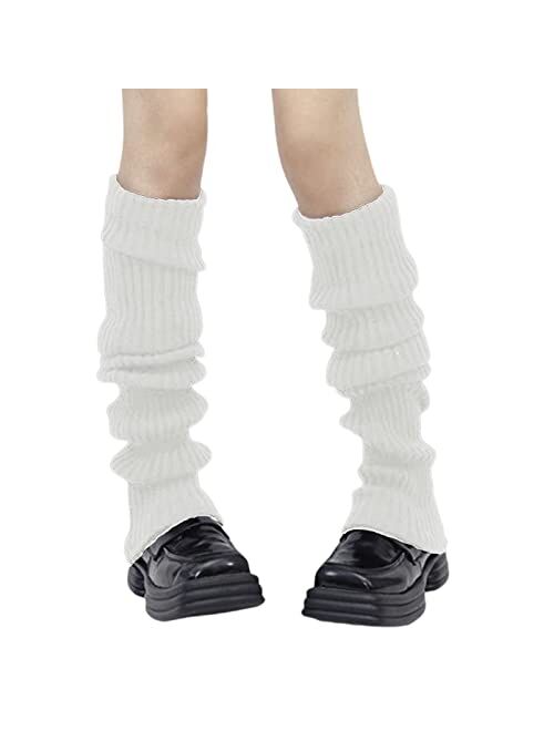 Mieeyali Women's Cable Knit Leg Warmers Knitted Long Socks Leg Warmer Goth Crochet Boot Socks