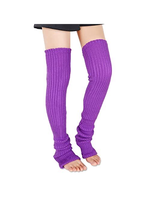 Benefeet Sox LegWarmerfor Women80s GirlWool RibbedKnitThighHighSocksExtra Long CrochetKnit LongBootSocksKnee High Party Yoga