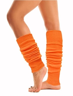 Mysocks Leg Warmers Extra Soft Stylish Fancy Winter 80s Party Dance Neon Long Legwarmers for Women Girls Ladies