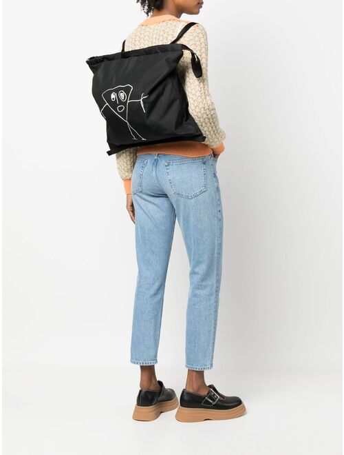 Plan C graphic-print oversized backpack