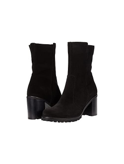 Peppa Stacked Heel Suede Boots
