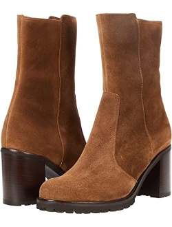 Peppa Stacked Heel Suede Boots