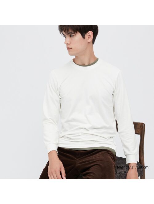 UNIQLO HEATTECH Cotton Crew Neck T-Shirt (Extra Warm)