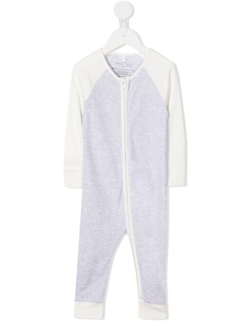 MORI colour-block raglan pyjamas