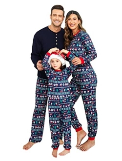 Matching Family Christmas Pajama Sets Womens Mens Kids Pjs Long Sleeve Sleepwear Holiday Lounge Sets