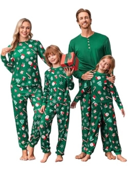 Matching Family Christmas Pajama Sets Womens Mens Kids Pjs Long Sleeve Sleepwear Holiday Lounge Sets