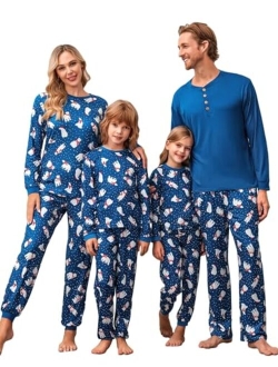 Matching Family Christmas Pajama Sets Womens Mens Kids Pjs Long Sleeve Sleepwear Holiday Lounge Sets