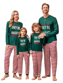 Matching Family Christmas Pajama Sets Womens Mens Kids Pjs Long Sleeve Sleepwear Holiday Lounge Sets