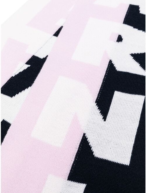 Marni Kids intarsia-knit logo scarf