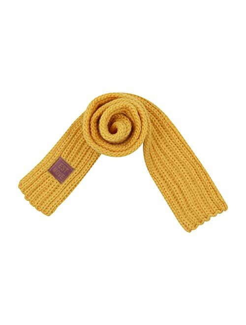 Rarityus Kids Knitted Scarf Fashion Solid Color Toddler Soft Warm Scarves Neck Warmer Winter for Girls Womens