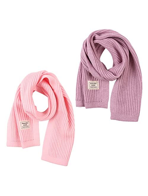 Zsedrut Kids Winter Scarf Little Girls Soft Neck Warmer Boy Cold Weather Scarves For Fall Winter