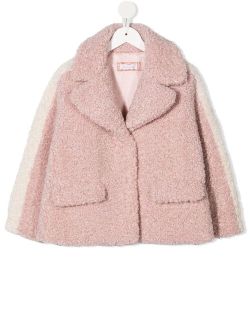 teddy single-breasted coat