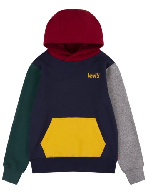 Levi's Big Boys Color Blocked Pullover Fleece Hoodie