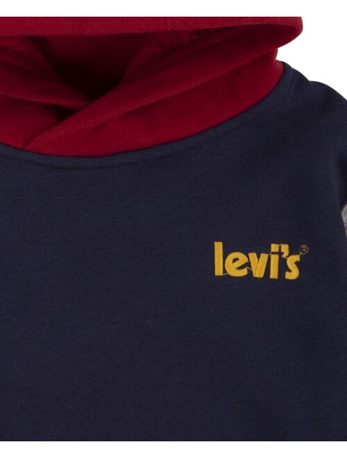 Levi's Big Boys Color Blocked Pullover Fleece Hoodie