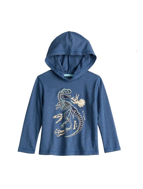 Toddler Boy Jumping Beans Long Sleeve Hooded Graphic Tee