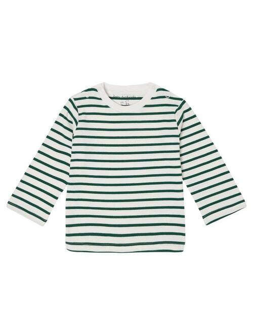 DOTTY DUNGAREES Toddler Girl and Toddler Boy Breton Stripe Top