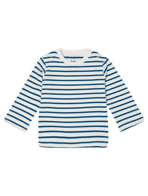 DOTTY DUNGAREES Toddler Girl and Toddler Boy Breton Stripe Top