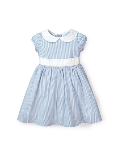 HOPE & HENRY Baby Seersucker Peter Pan Collar Dress