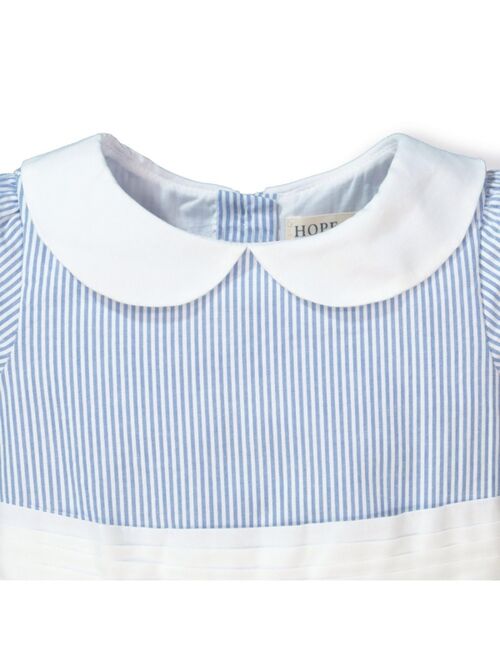 HOPE & HENRY Baby Seersucker Peter Pan Collar Dress