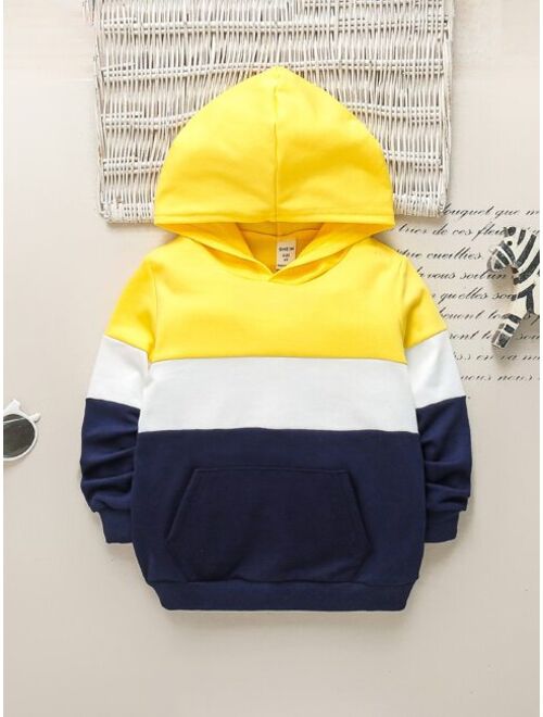 Shein Toddler Boys Cut And Sew Hoodie