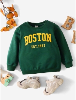 Toddler Boys Letter Graphic Sweatshirt