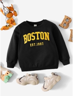 Toddler Boys Letter Graphic Sweatshirt