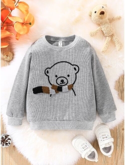 Toddler Boys Bear Pattern Sweatshirt