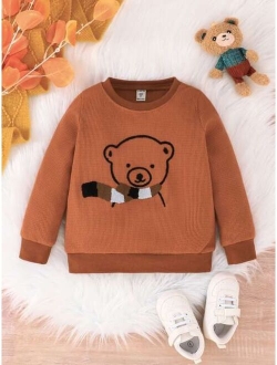 Toddler Boys Bear Pattern Sweatshirt