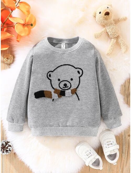 Shein Toddler Boys Bear Pattern Sweatshirt