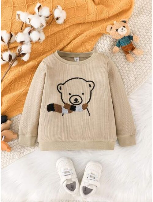 Shein Toddler Boys Bear Pattern Sweatshirt