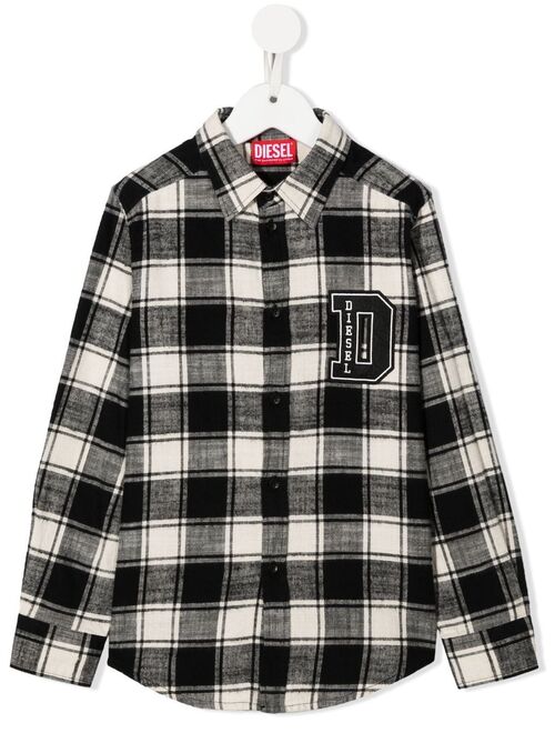 Diesel Kids check-print shirt