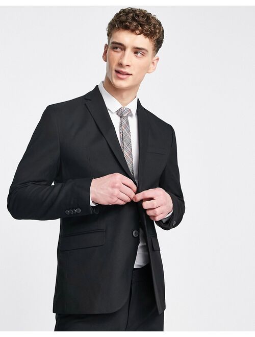 New Look skinny suit jacket in black