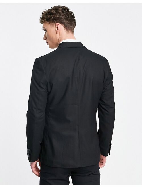 New Look skinny suit jacket in black