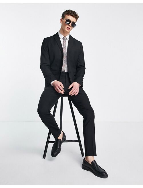 New Look skinny suit jacket in black