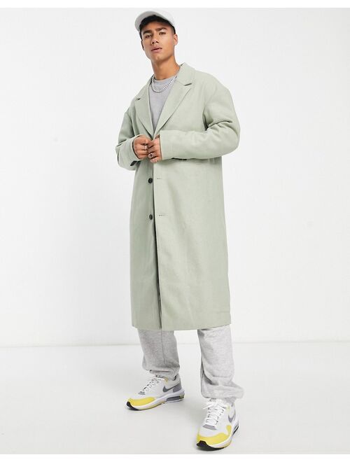 New Look overcoat in light khaki