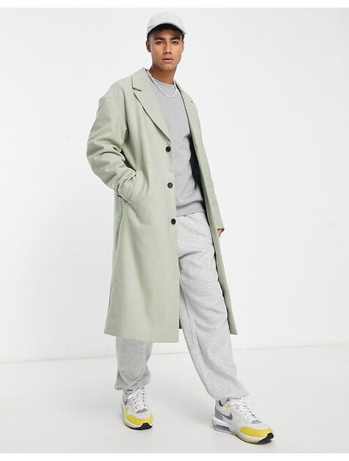 New Look overcoat in light khaki