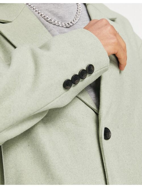 New Look overcoat in light khaki